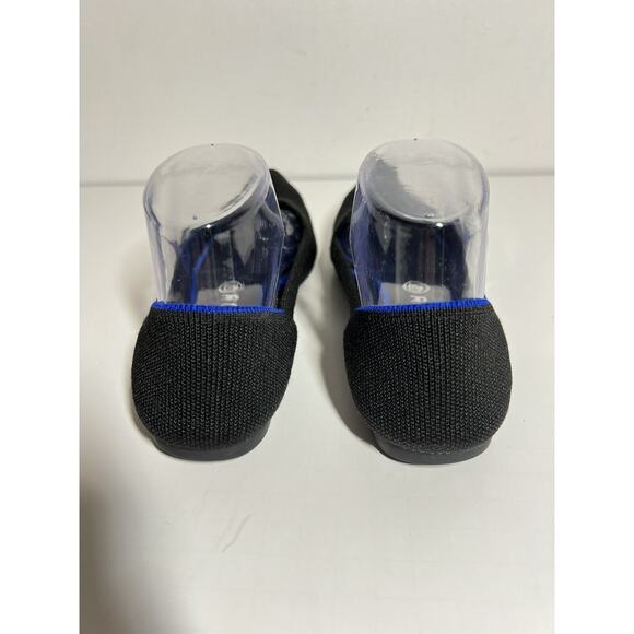 Rothys EUC Black Textile The Point Slip On Ballet Shoe Flat Size 8 - Picture 5 of 5